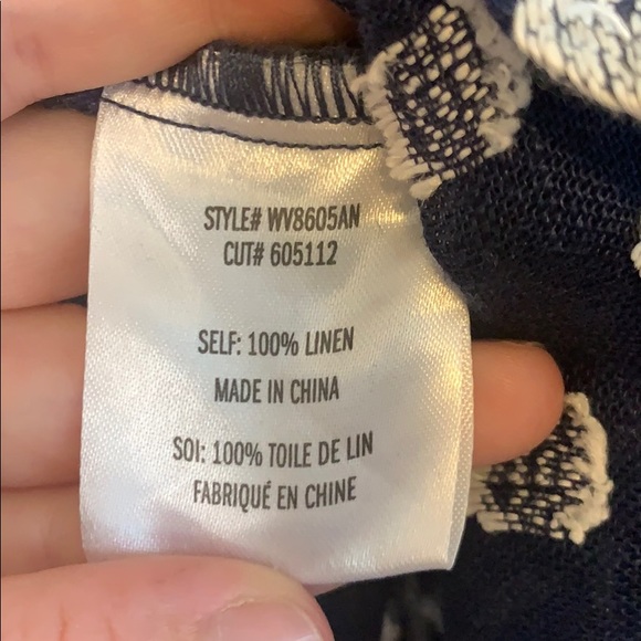 Anthropologie linen polka dot top size 8 - Picture 7 of 7